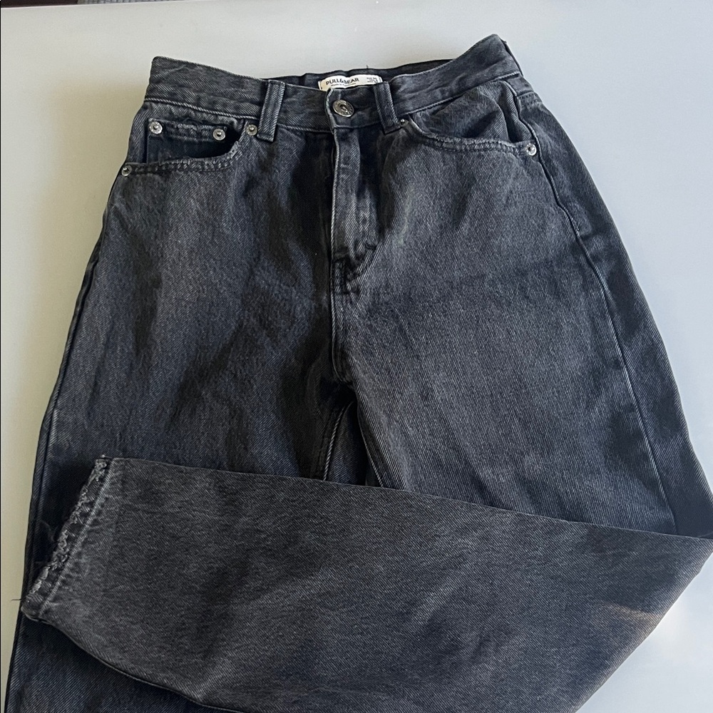 Pull&Bear Men's Dark Gray Straight Jeans